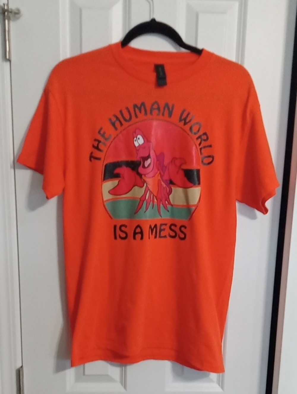 Orange Graphic Tee - The Human World Is A Mess